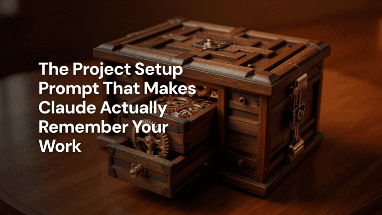 Claude project setup prompt template showing the RCTF framework for configuring AI projects