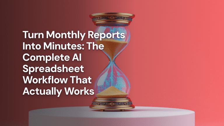 Turn Monthly Reports Into Minutes: The Complete AI Spreadsheet Workflow That Actually Works — The Prompt Mind