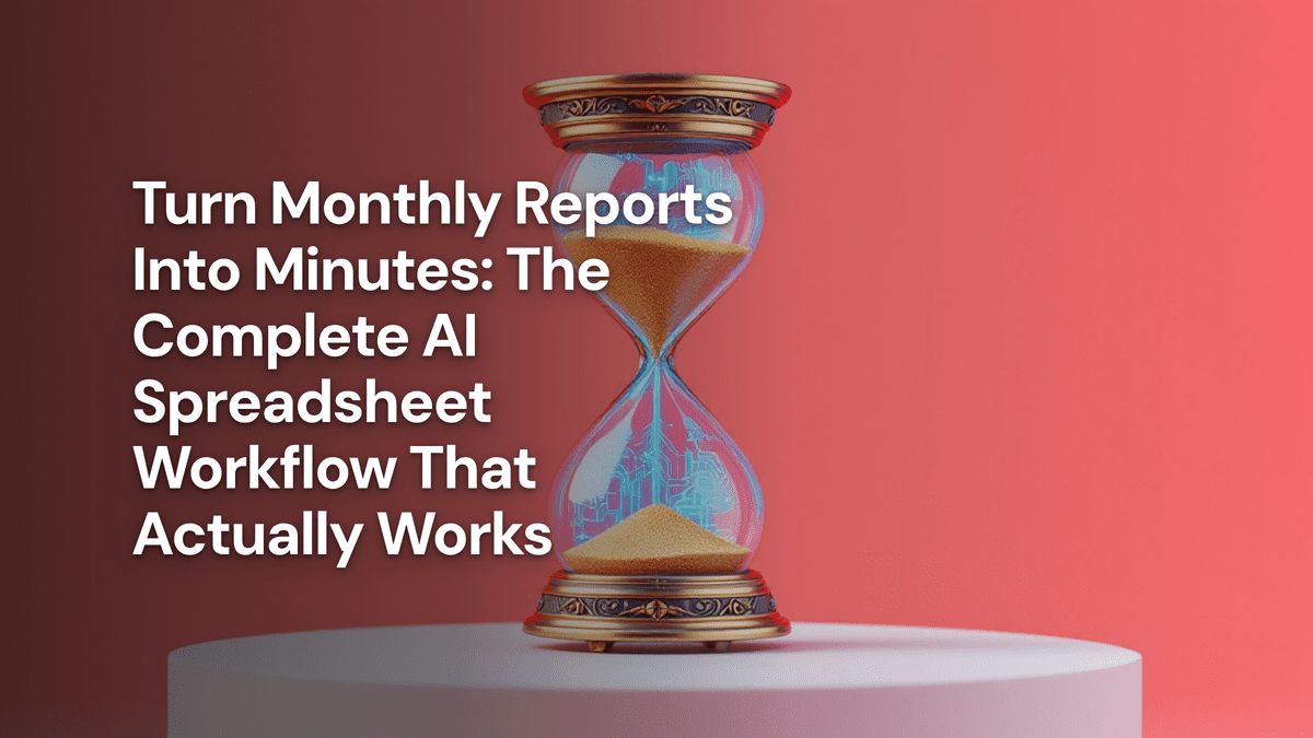 Turn Monthly Reports Into Minutes: The Complete AI Spreadsheet Workflow That Actually Works — The Prompt Mind