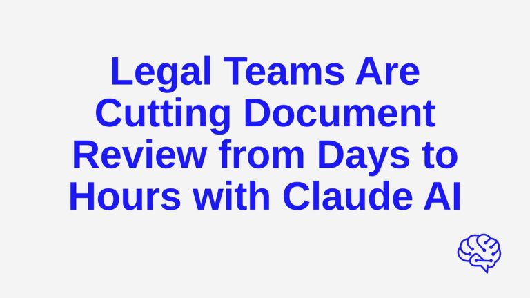 Legal Teams Are Cutting Document Review from Days to Hours with Claude AI — The Prompt Mind