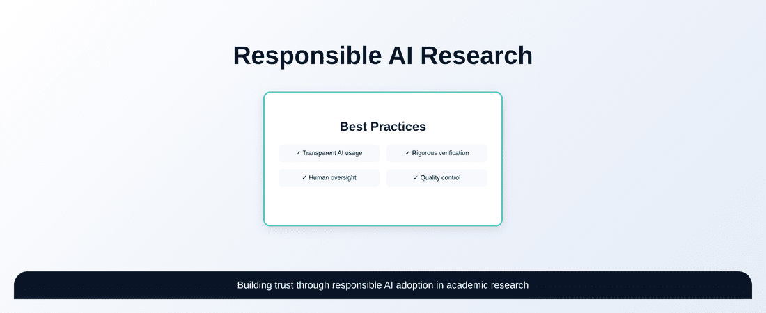 Responsible AI use in academic research workflow
