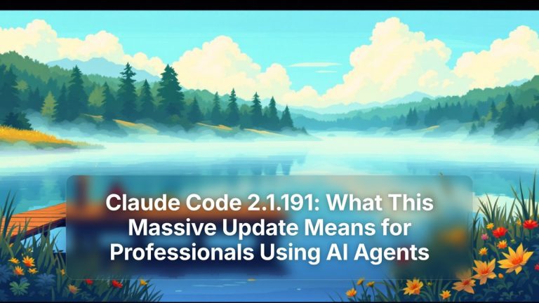 Claude Code 2.1.191: What This Massive Update Means for Professionals Using AI Agents — The Prompt Mind