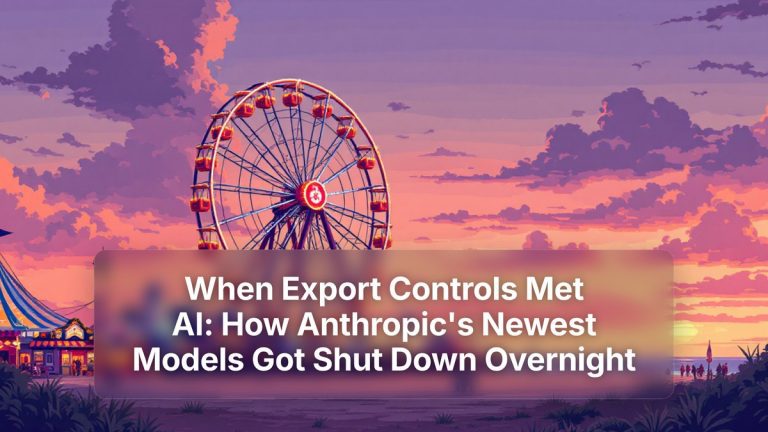 When Export Controls Met AI: How Anthropic's Newest Models Got Shut Down Overnight — The Prompt Mind