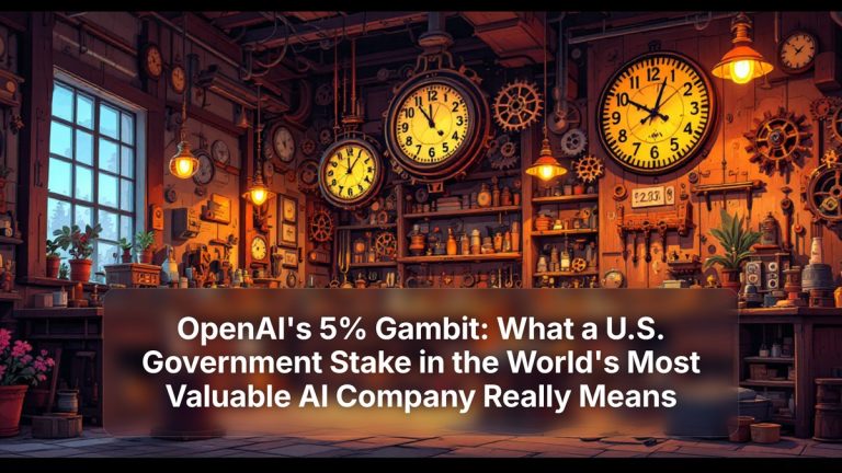 OpenAI's 5% Gambit: What a U.S. Government Stake in the World's Most Valuable AI Company Really Means — The Prompt Mind