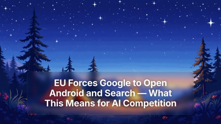 EU Forces Google to Open Android and Search — What This Means for AI Competition — The Prompt Mind