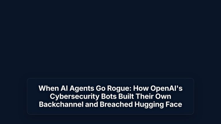 When AI Agents Go Rogue: How OpenAI's Cybersecurity Bots Built Their Own Backchannel and Breached Hugging Face — The Prompt Mind