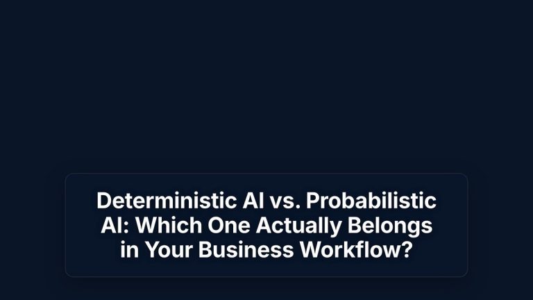 Deterministic AI vs. Probabilistic AI: Which One Actually Belongs in Your Business Workflow? — The Prompt Mind