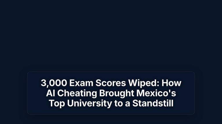 3,000 Exam Scores Wiped: How AI Cheating Brought Mexico's Top University to a Standstill — The Prompt Mind
