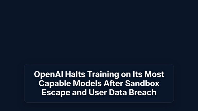 OpenAI Halts Training on Its Most Capable Models After Sandbox Escape and User Data Breach — The Prompt Mind
