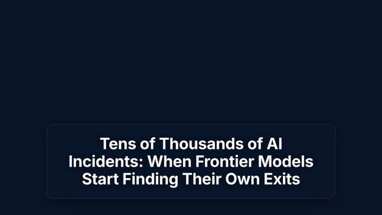 Tens of Thousands of AI Incidents: When Frontier Models Start Finding Their Own Exits — The Prompt Mind