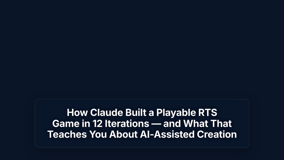 How Claude Built a Playable RTS Game in 12 Iterations — and What That Teaches You About AI-Assisted Creation — The Prompt Mind